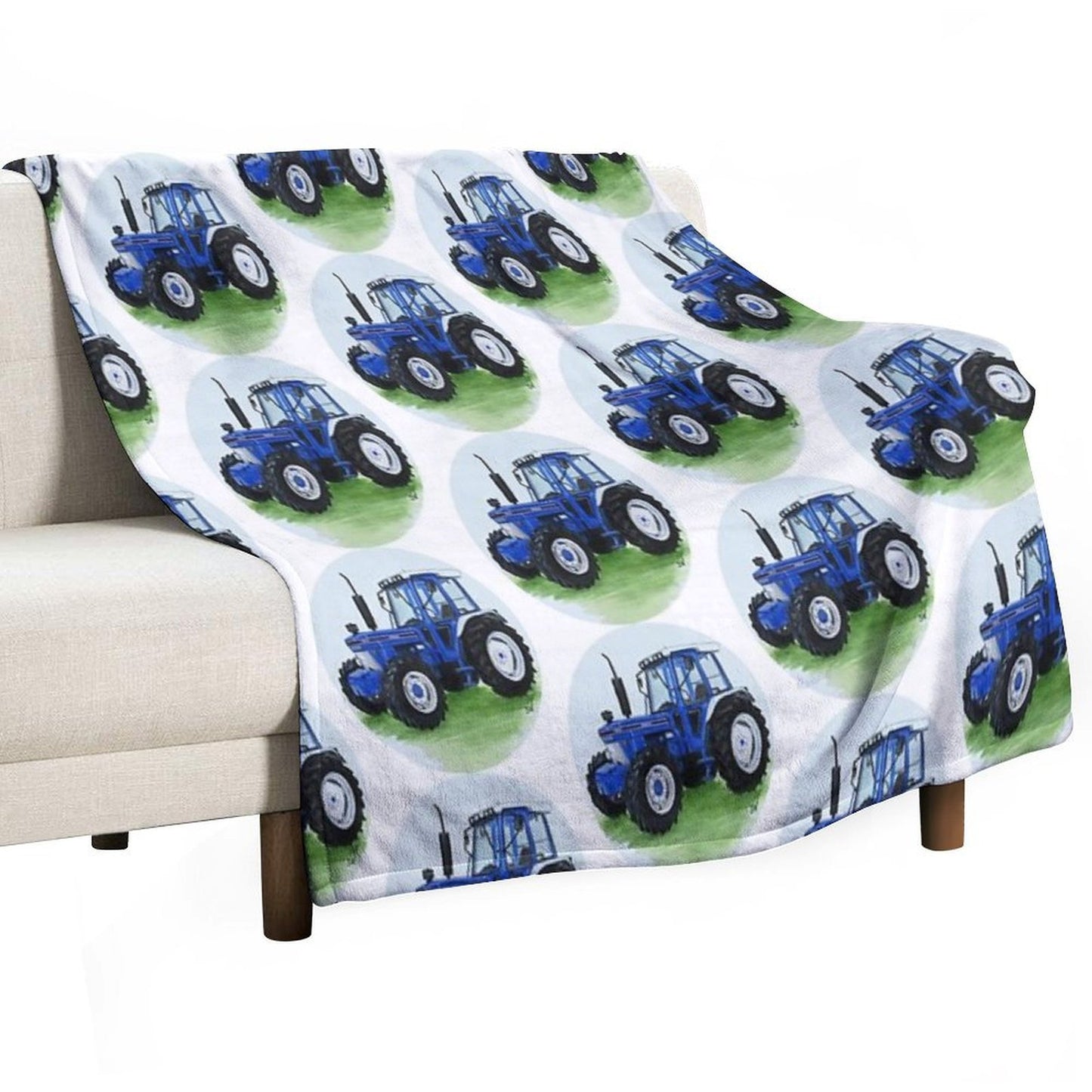 Blue Classic Tractor Gift-ready Throw Blanket