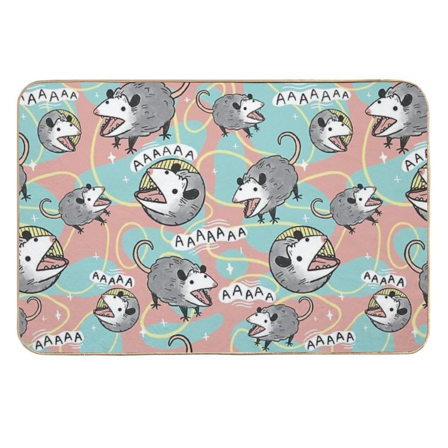 Opossum Screm Durable Bath Mat