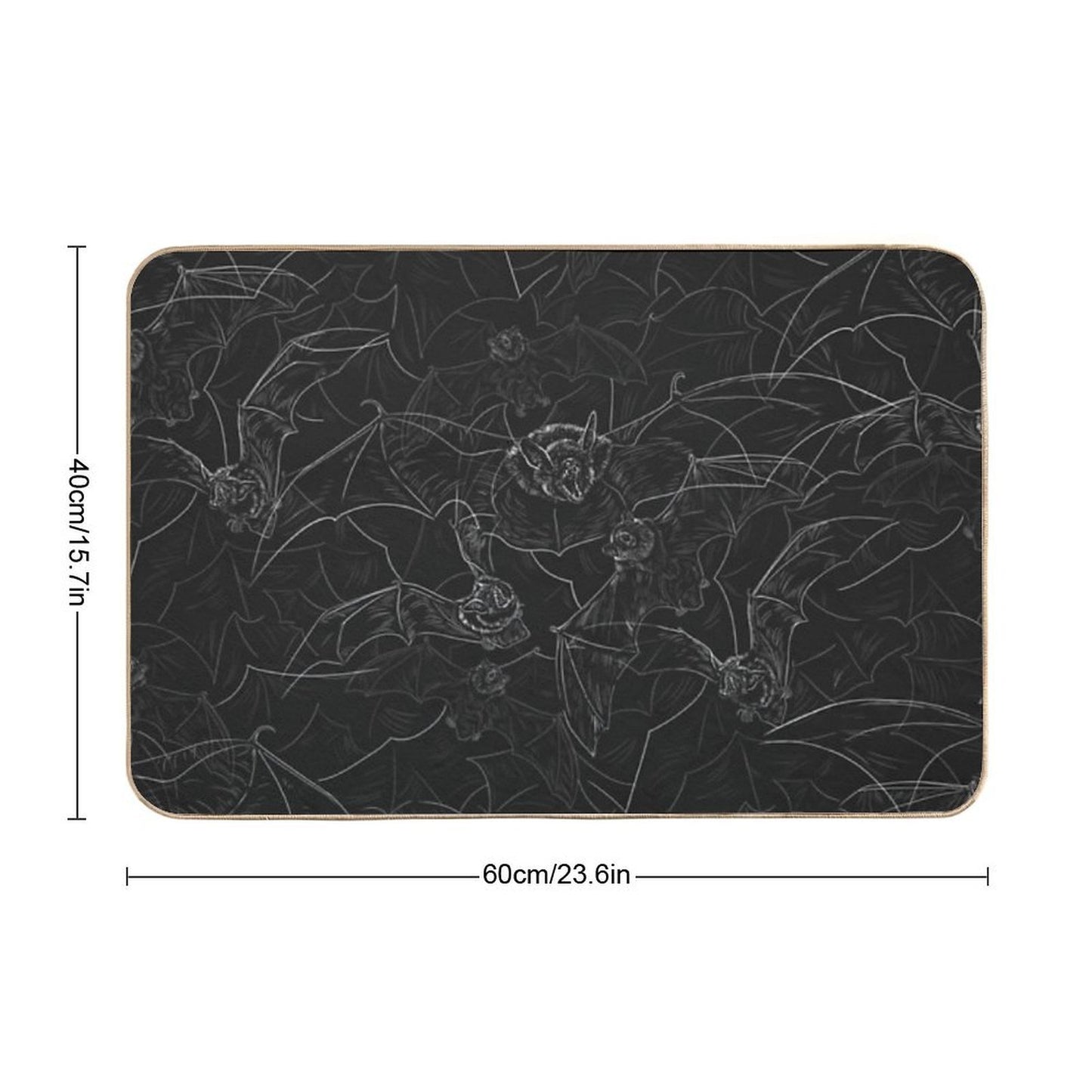 Bat Attack Easy Maintenance Bath Mat