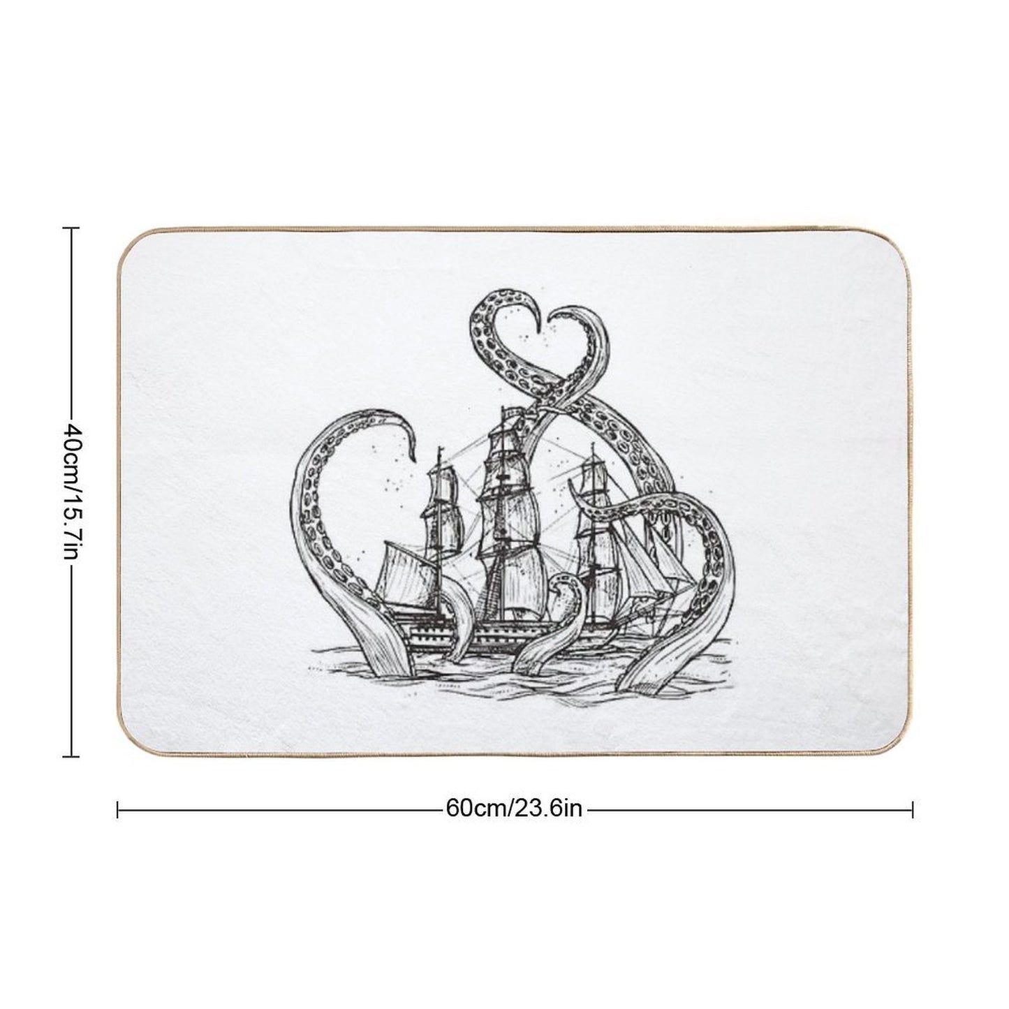 Kraken Stain-Proof Bath Mat