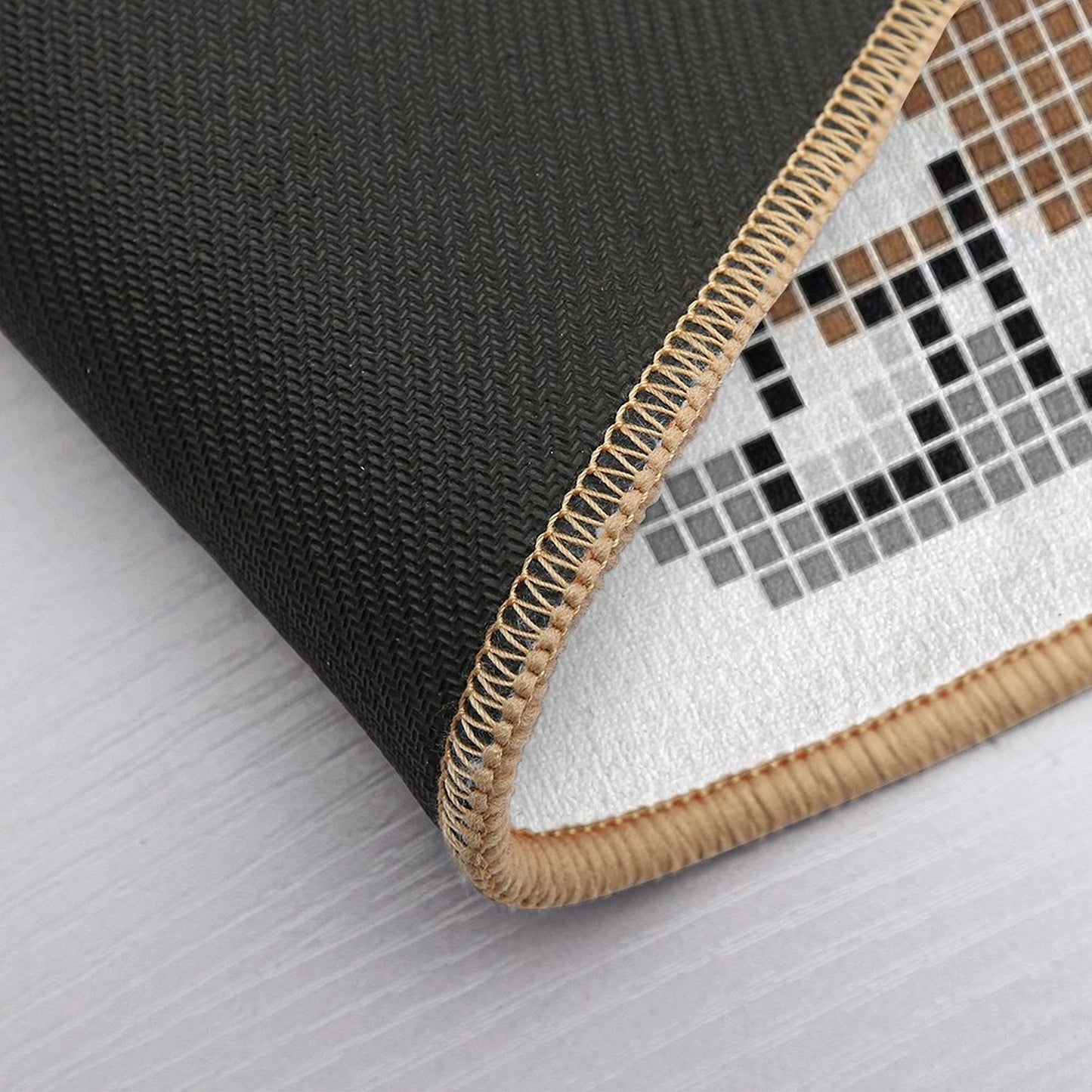 Pixeled Red Sable Corgi Versatile Bath Mat