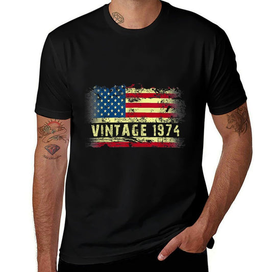 Vintage 1974 50 Years Old American 50th Birthday Gifts  Classic T-Shirt