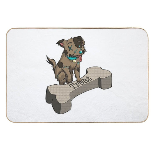 Voodoo Dog with Bone Durable Bath Mat