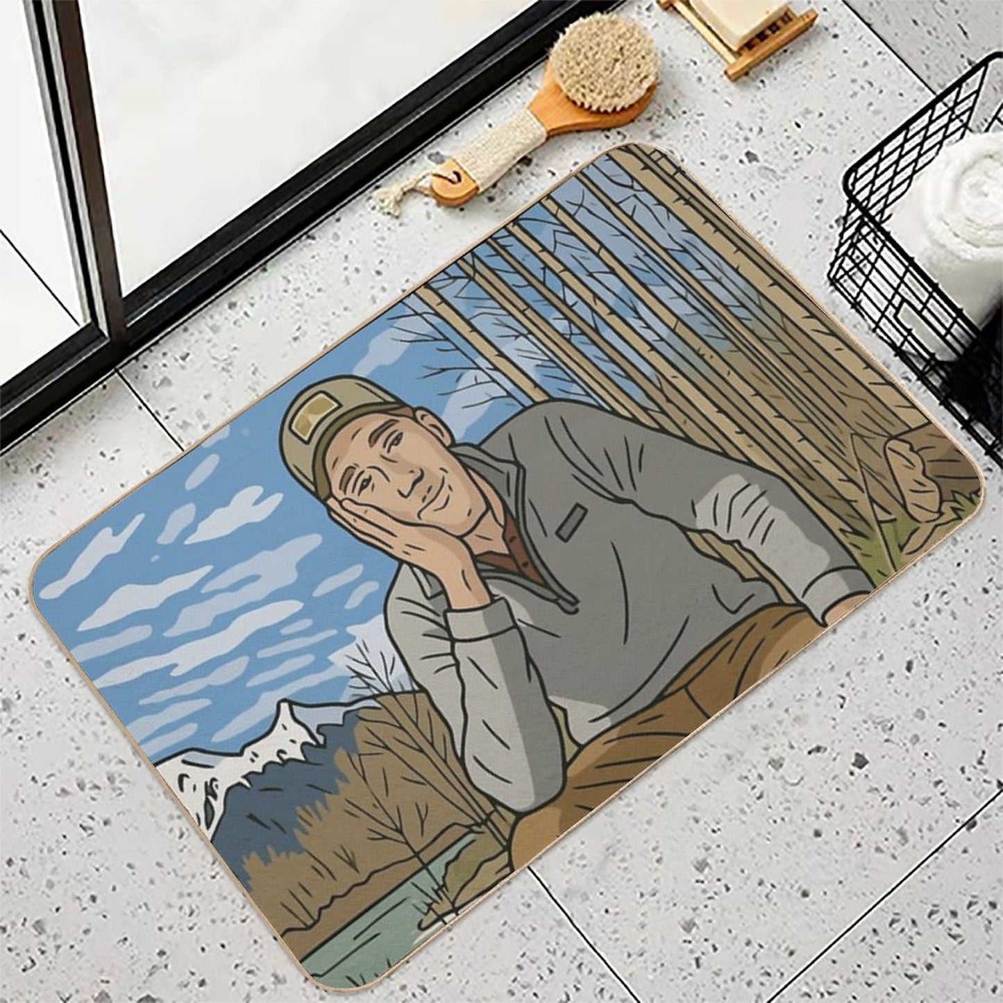 Outdoor Boys Retiring Repositionable Bath Mat