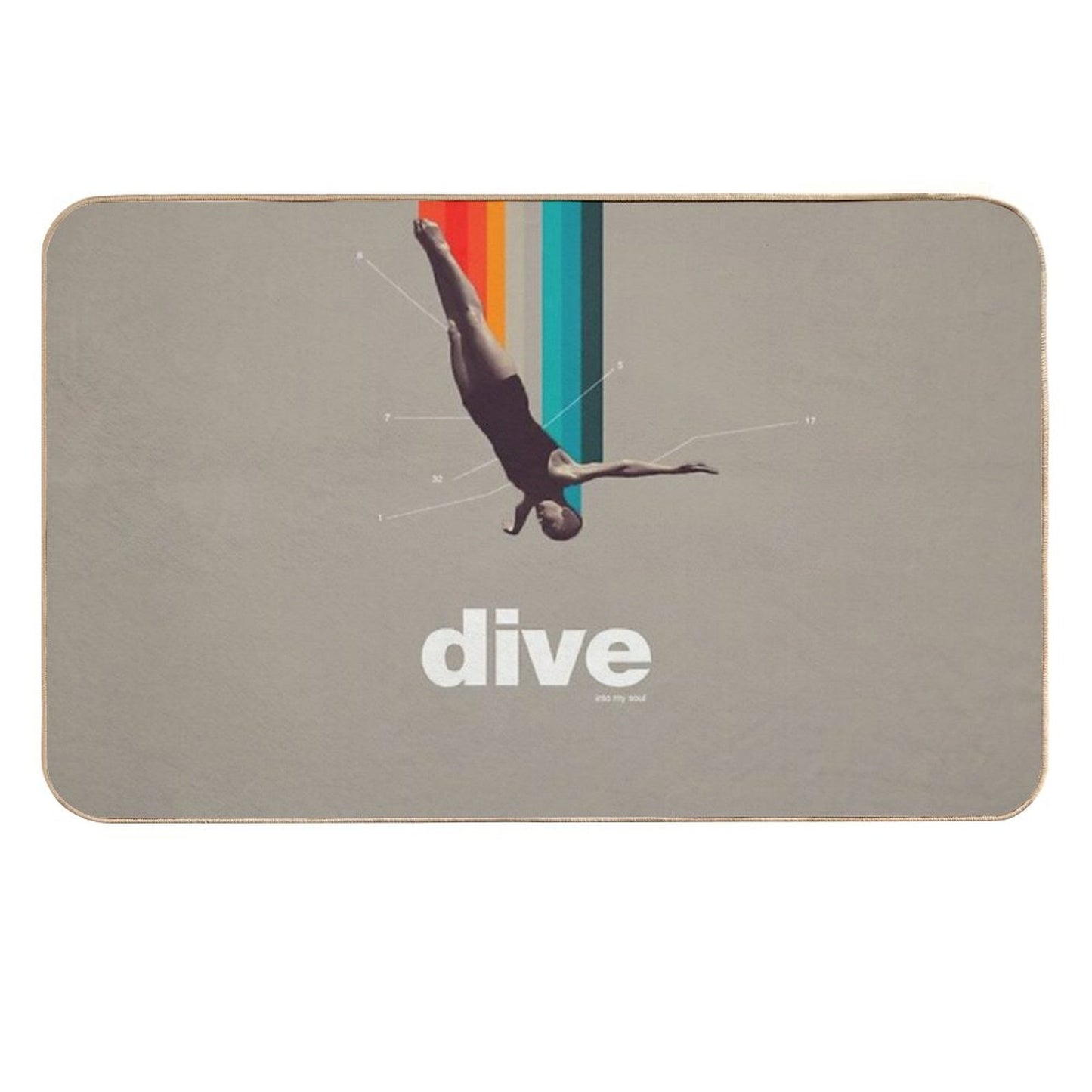 Dive Into My Soul  Stain-Proof Bath Mat