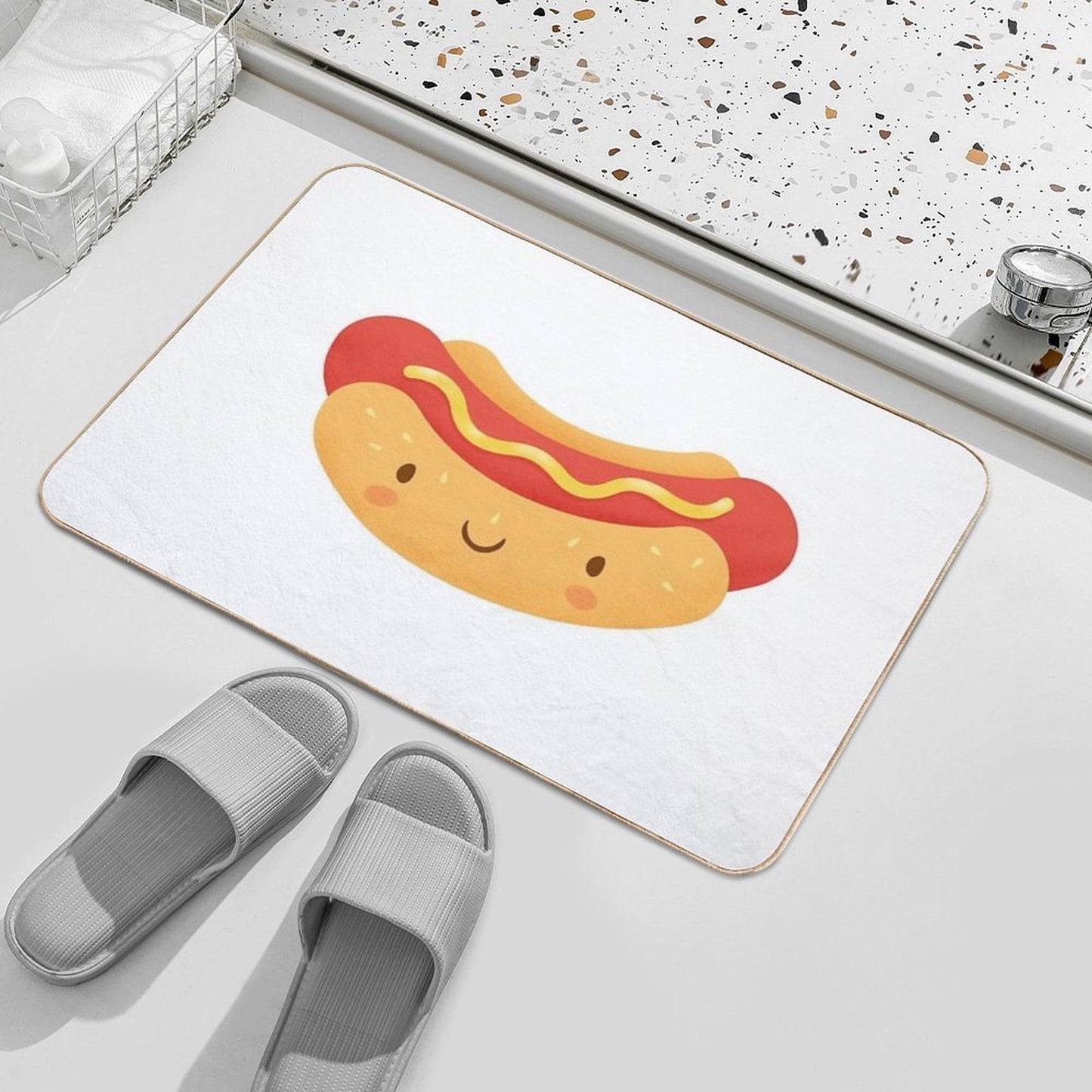 Happy Hot Dog Eco-Friendly Bath Mat