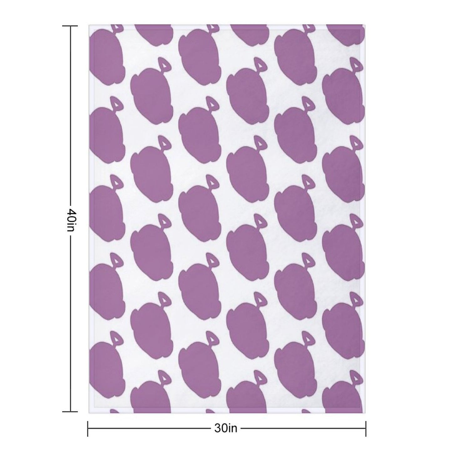 Tinky Winky Silhouette Machine-washable Throw Blanket