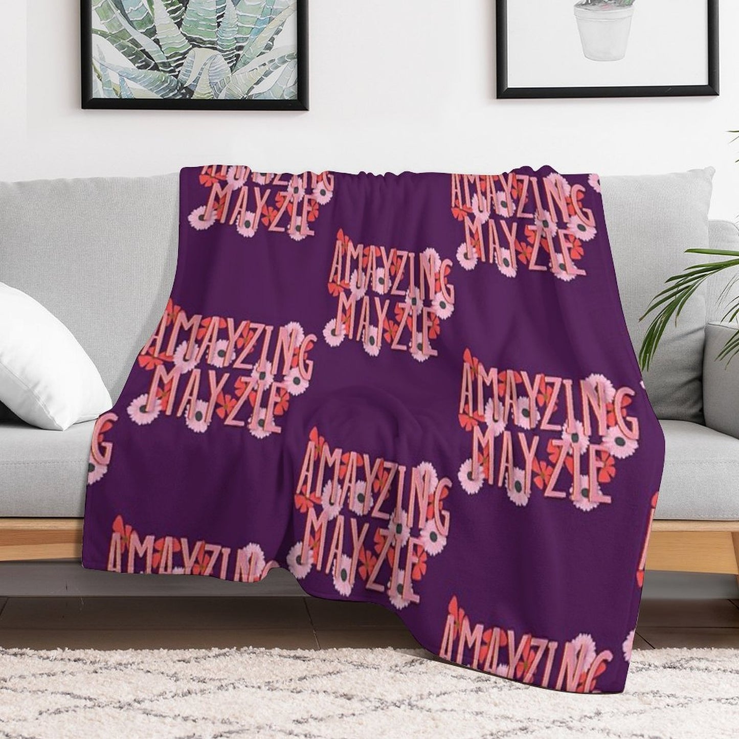 Amayzing Mayzie Suessical Seussical The Musical Broadway Song Floral Shrink-resistant Throw Blanket