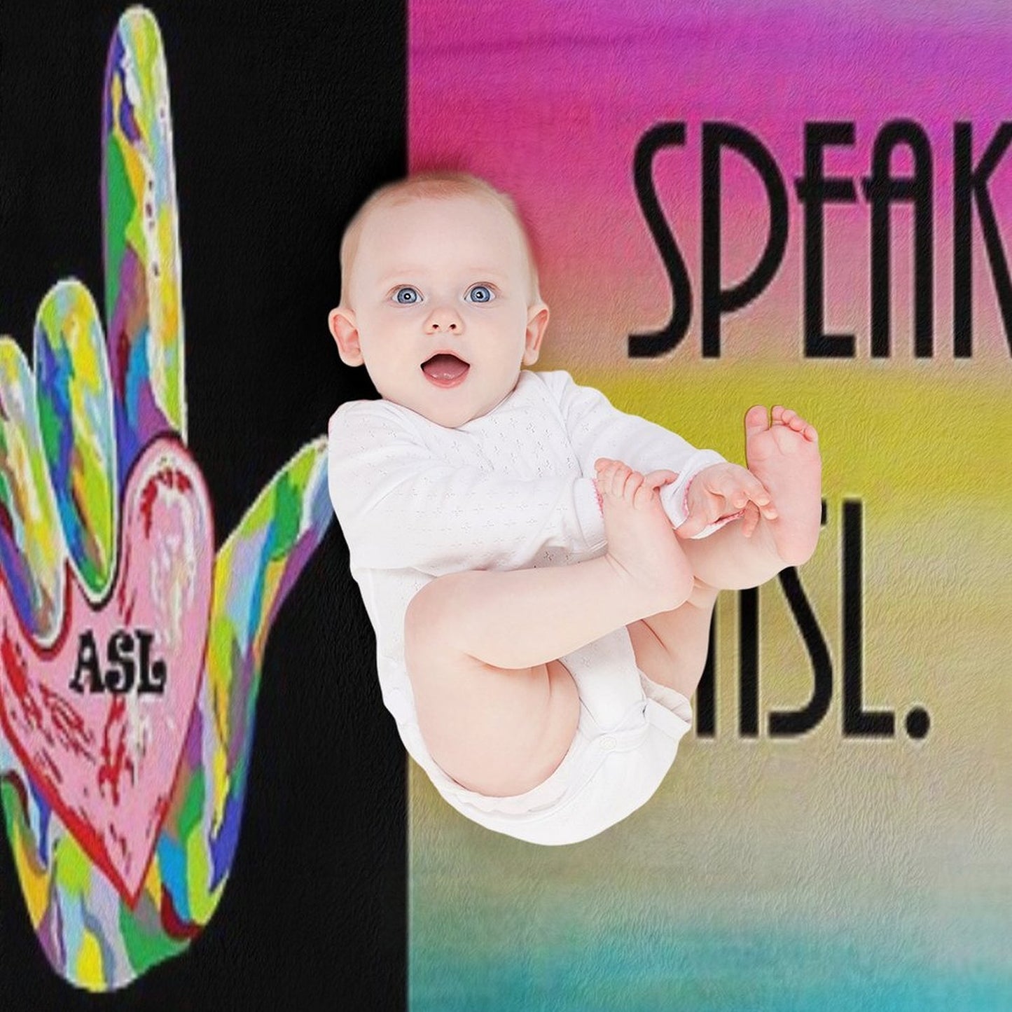 I Speak ASL Everyone Should Versatility Throw Blanket