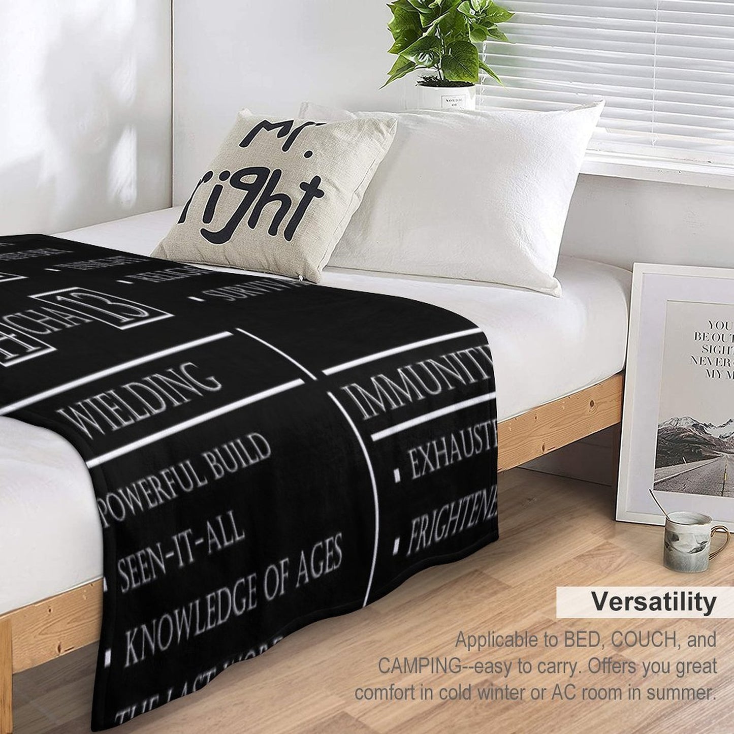 Grandpa Stats - Character Sheet - White Lightweight Throw Blanket