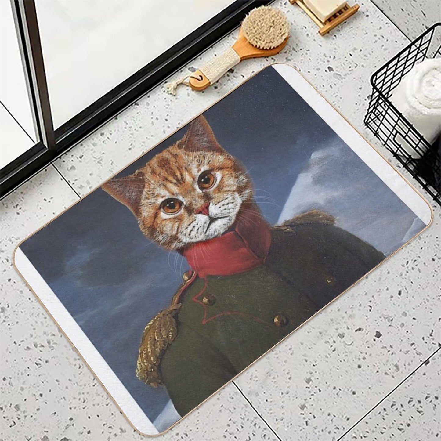 Cat Napoleon Fade-Resistant Bath Mat