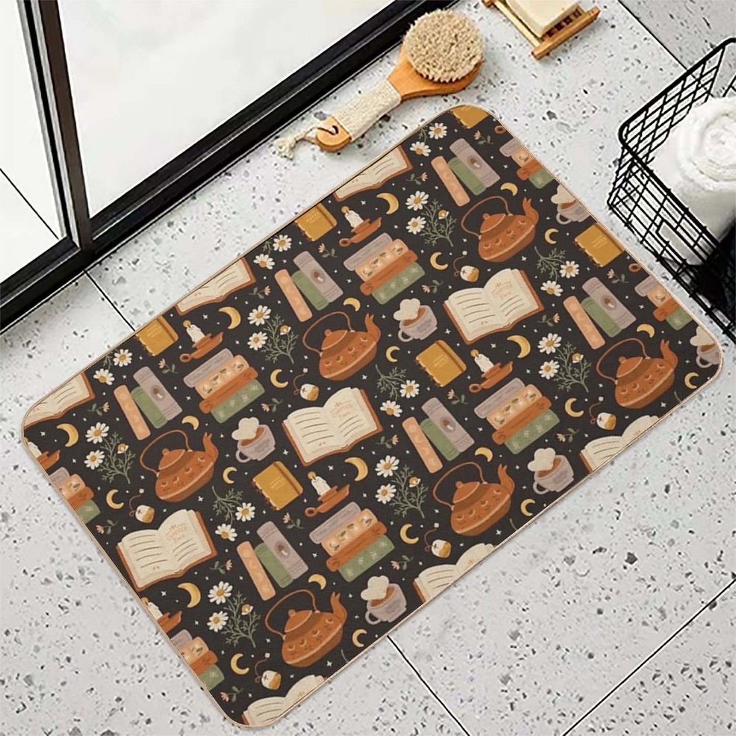 Sweet Bookish Dreams Stain-Proof Bath Mat