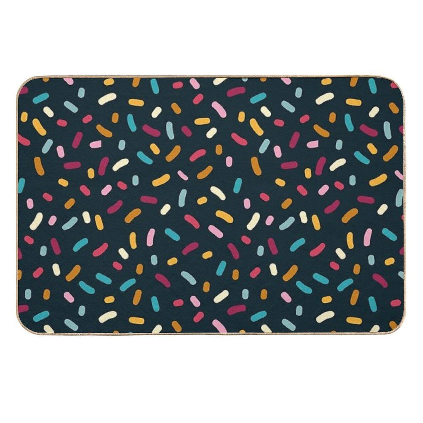 Confetti Sprinkles Pattern  Repositionable Bath Mat