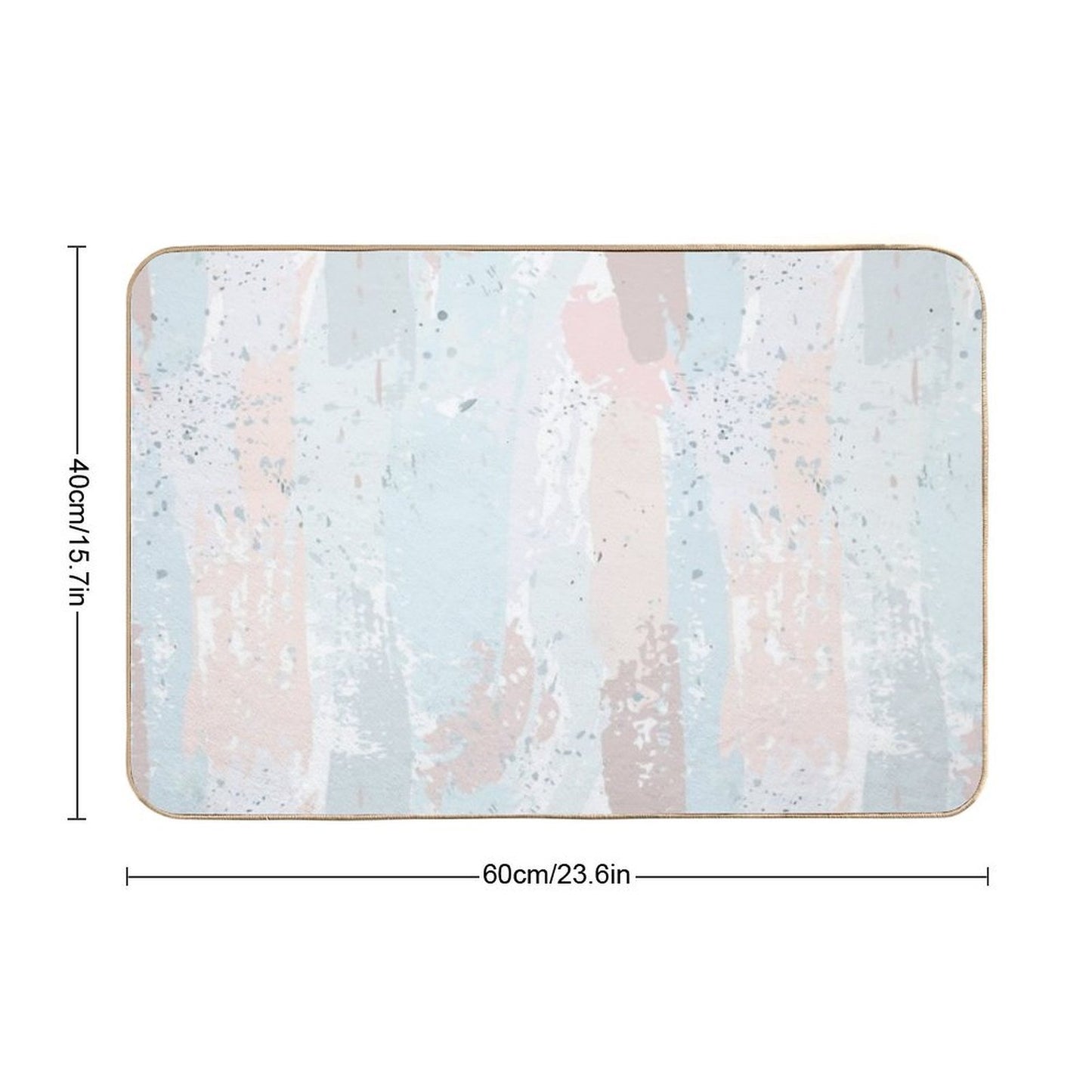 Seamless Pattern with Nude Pastel Colors Stripes. Hand Painted Brush Strokes. Rapid-Drying Bath Mat