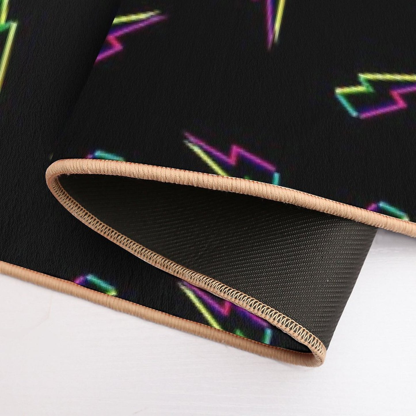 CMYK Lightning (black) Durable Bath Mat