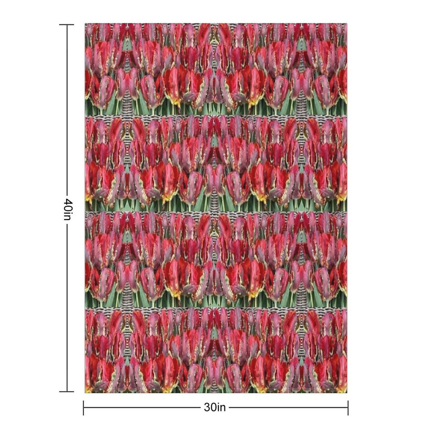 Parrot Tulips Floral Design Travel-friendly Throw Blanket
