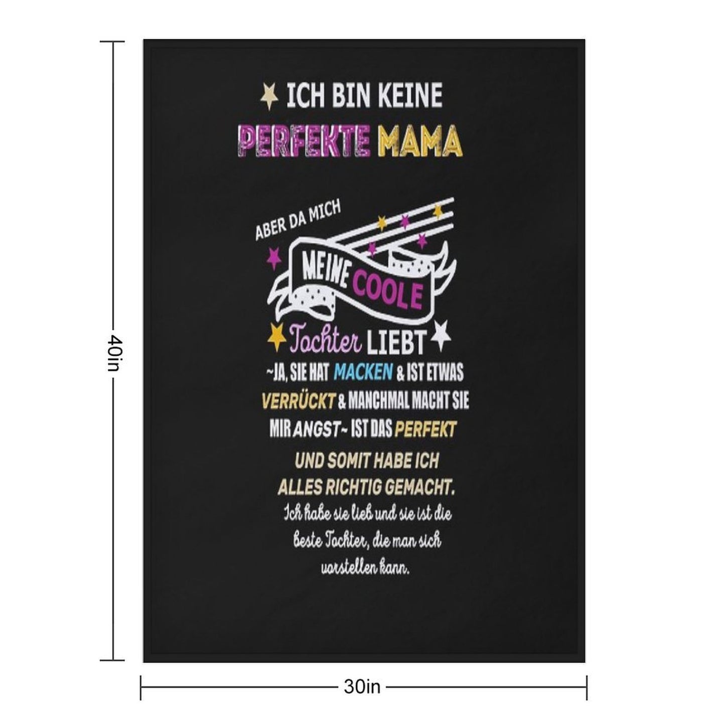 Not A Perfect Mom Daughter Saying Travel-friendly Throw Blanket