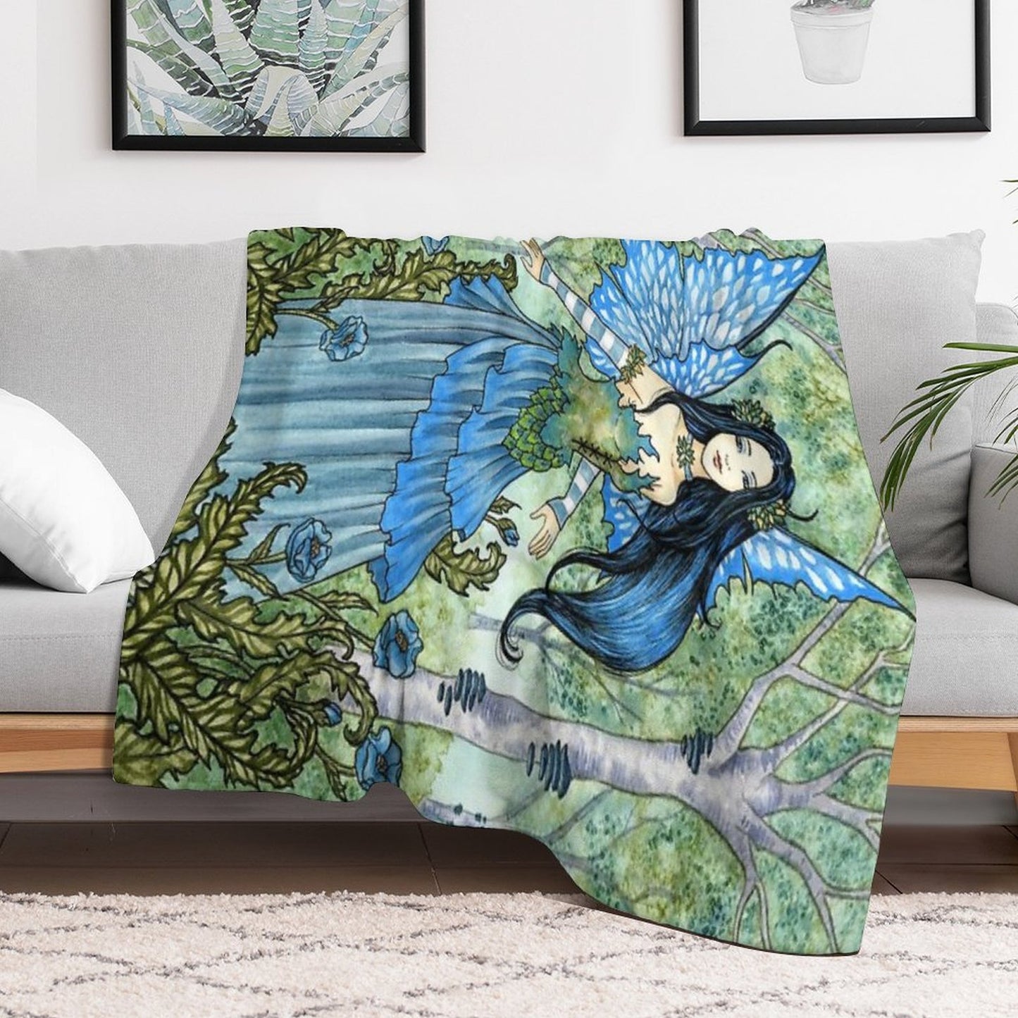 The Blue Wood Anti-pilling Throw Blanket