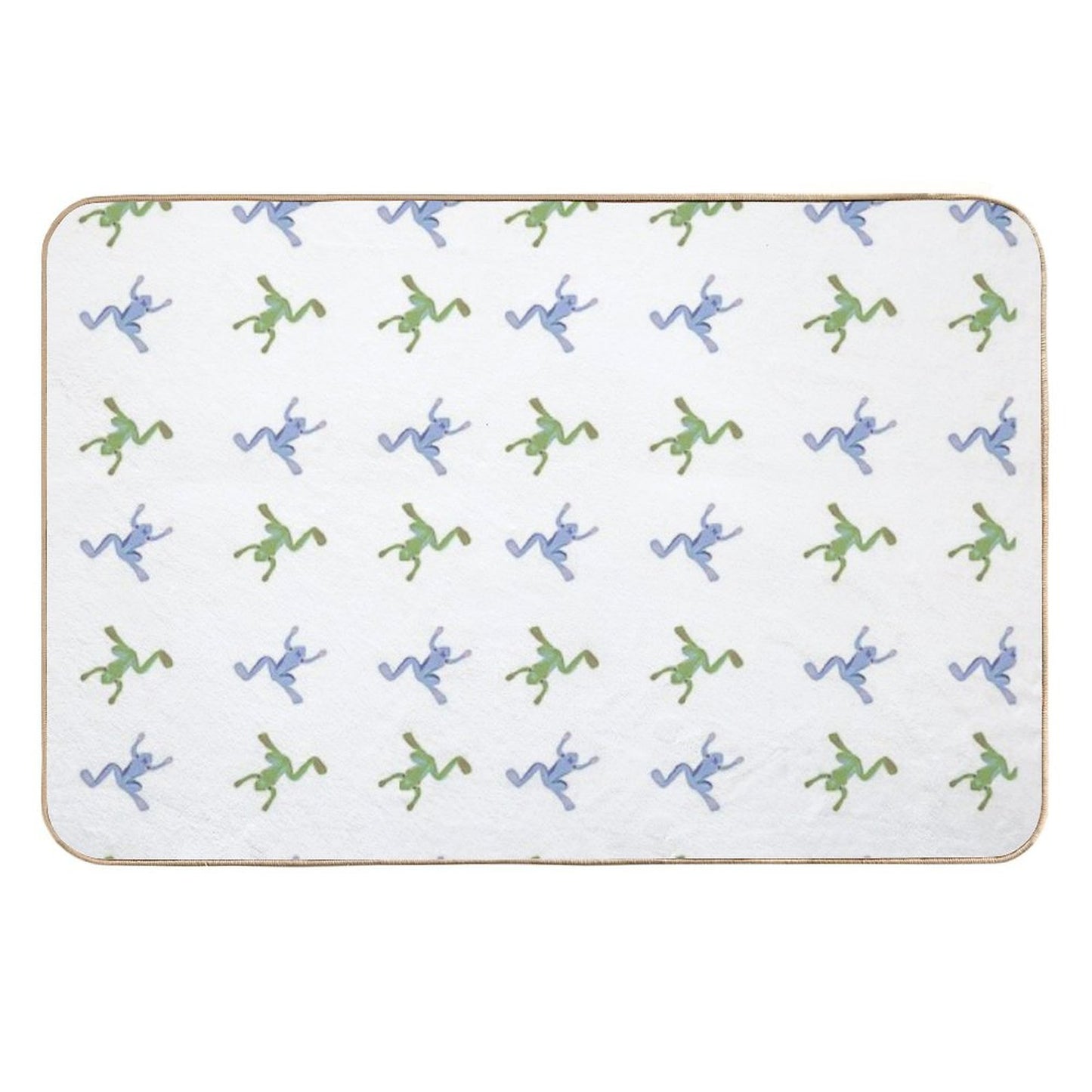 Traditional Frog Vintage Pattern Easy Maintenance Bath Mat