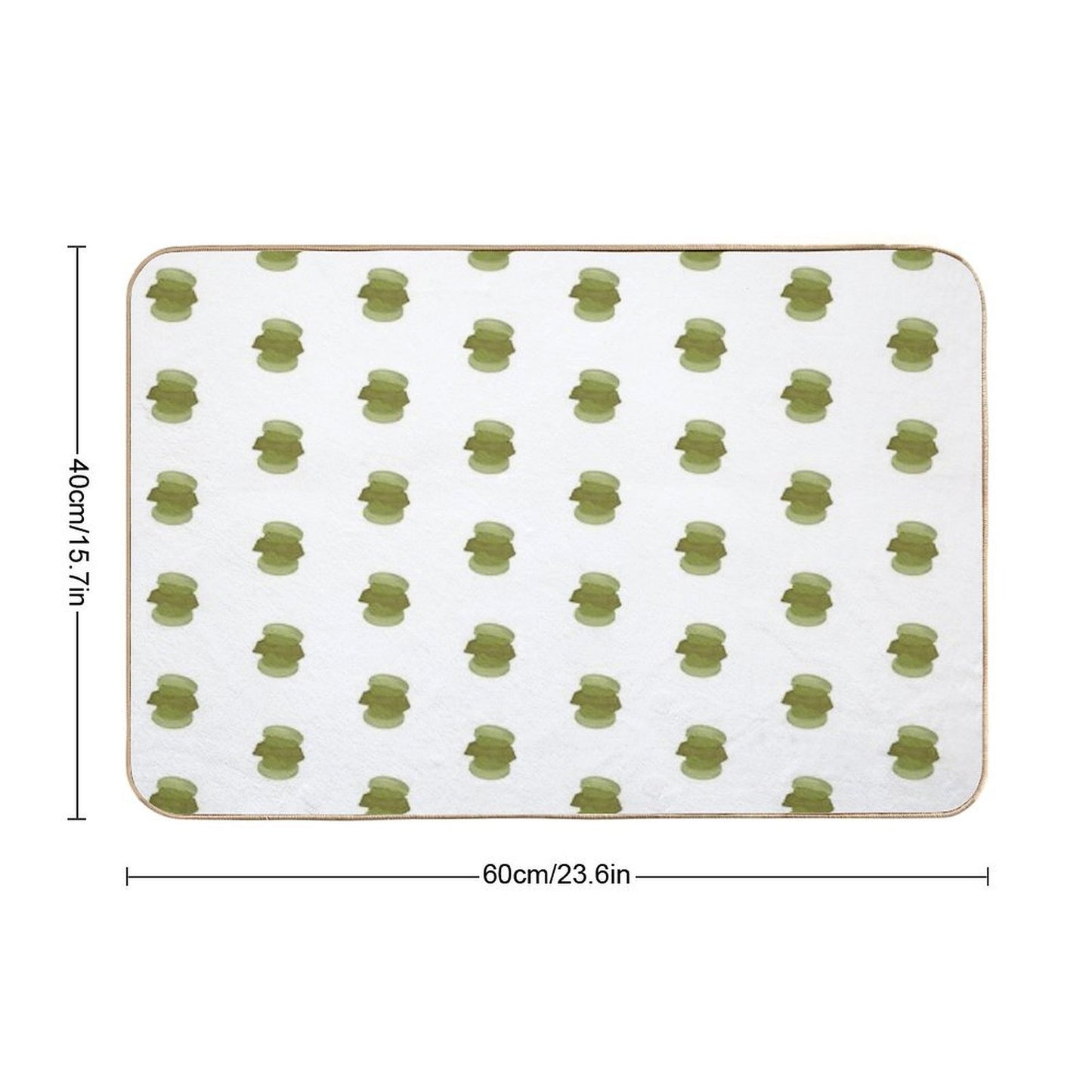 Matcha Kitkat Fatcaron Easy Maintenance Bath Mat
