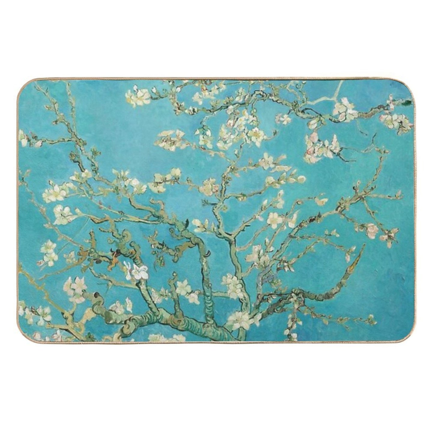 Almond Blossoms by Vincent Van Gogh Easy To Clean Bath Mat