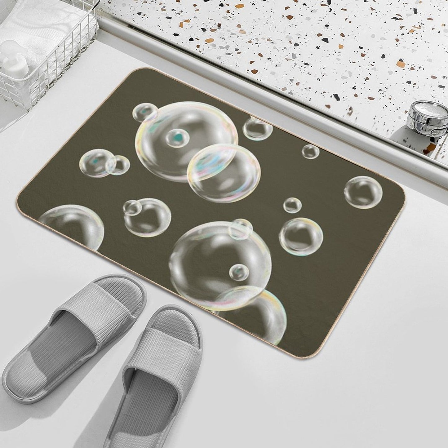 Bubbles Dirt-Trapping Bath Mat