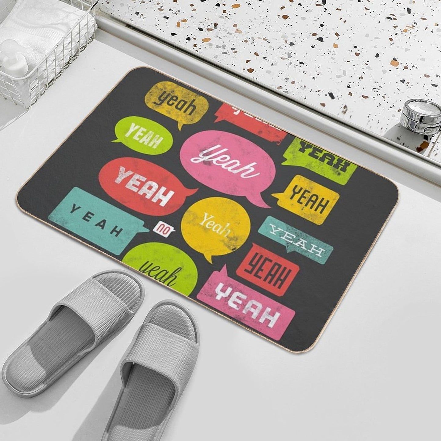 The Yeah, Yeah, Yeah Shirt Fade-Resistant Bath Mat