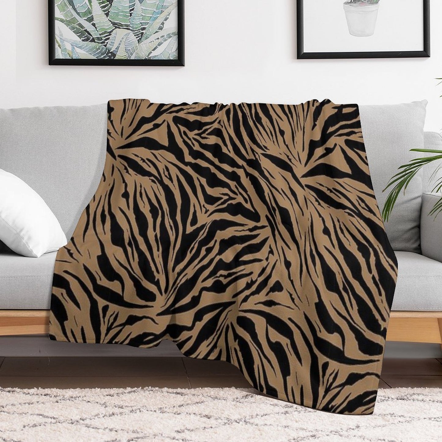 Jungle Tiger Eco-conscious Throw Blanket