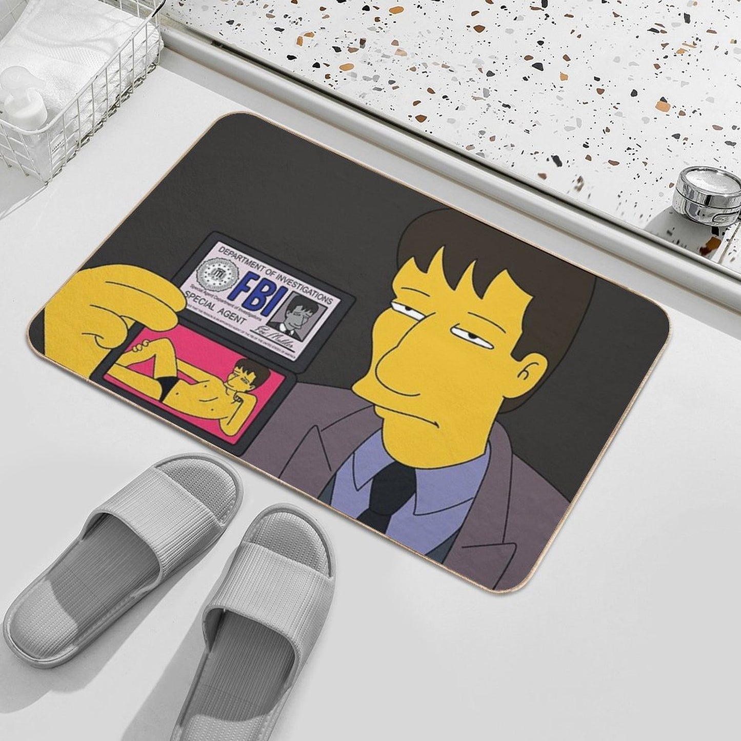 Agent Mulder FBI Anti-Trip Bath Mat