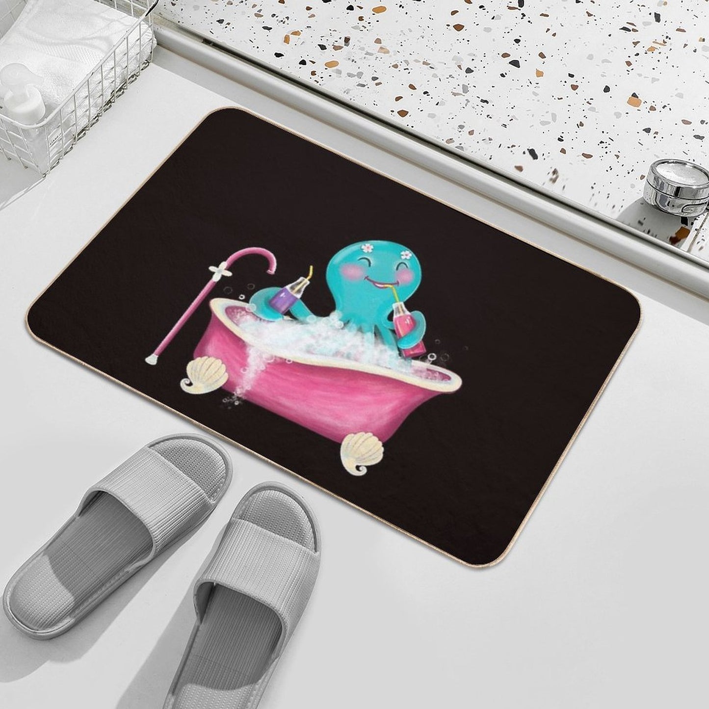 OCTUPUS TAKING A BATH Non-Slip Bath Mat