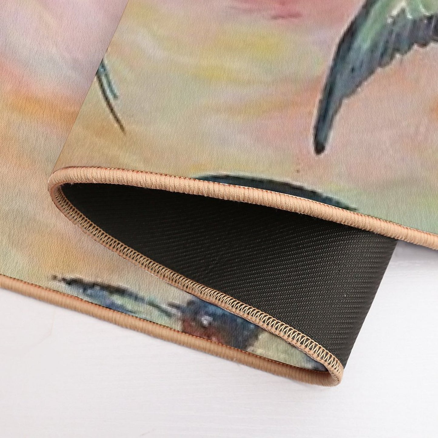 Barn Swallows Acrylic Painting Stain-Proof Bath Mat