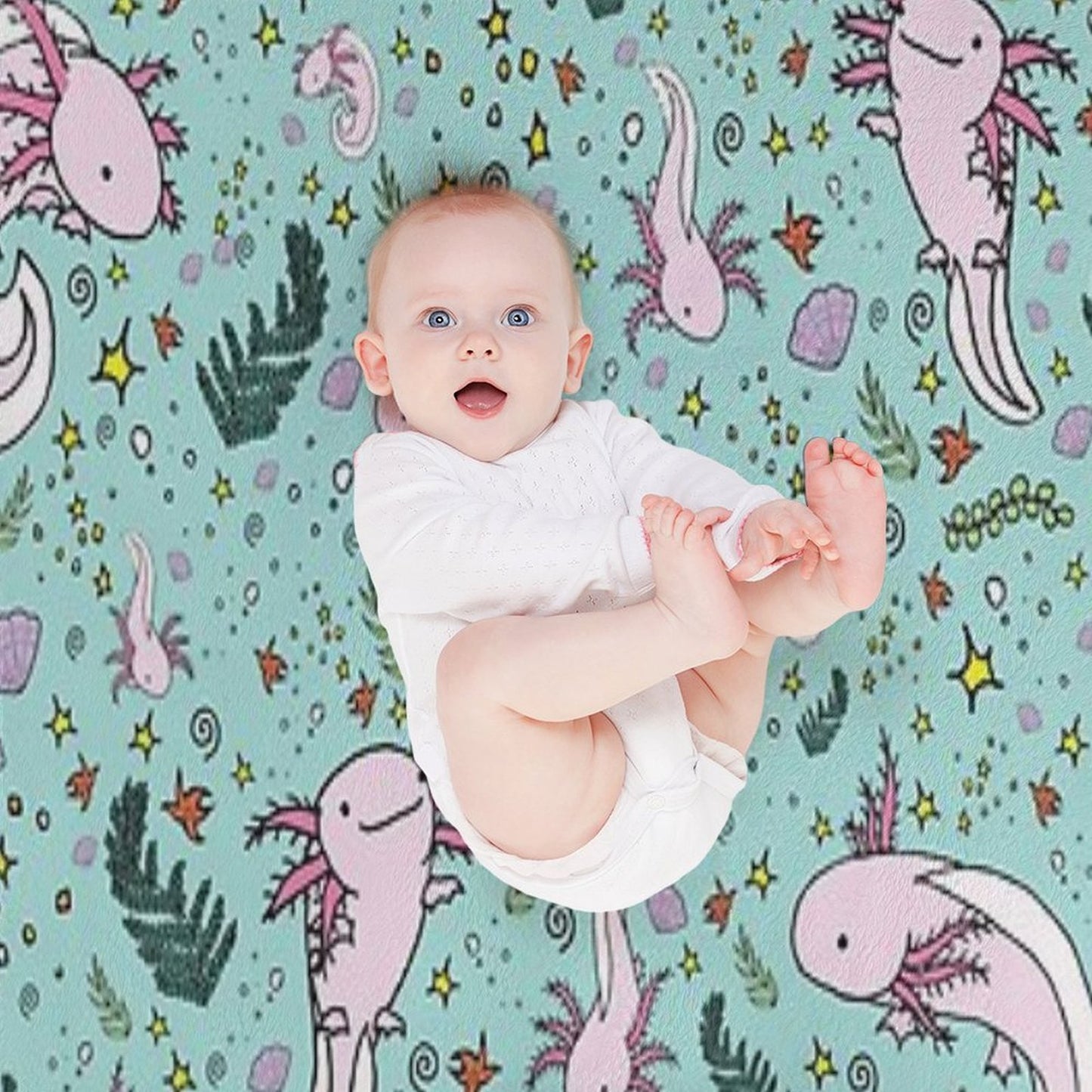 Axolotl Plush Throw Blanket