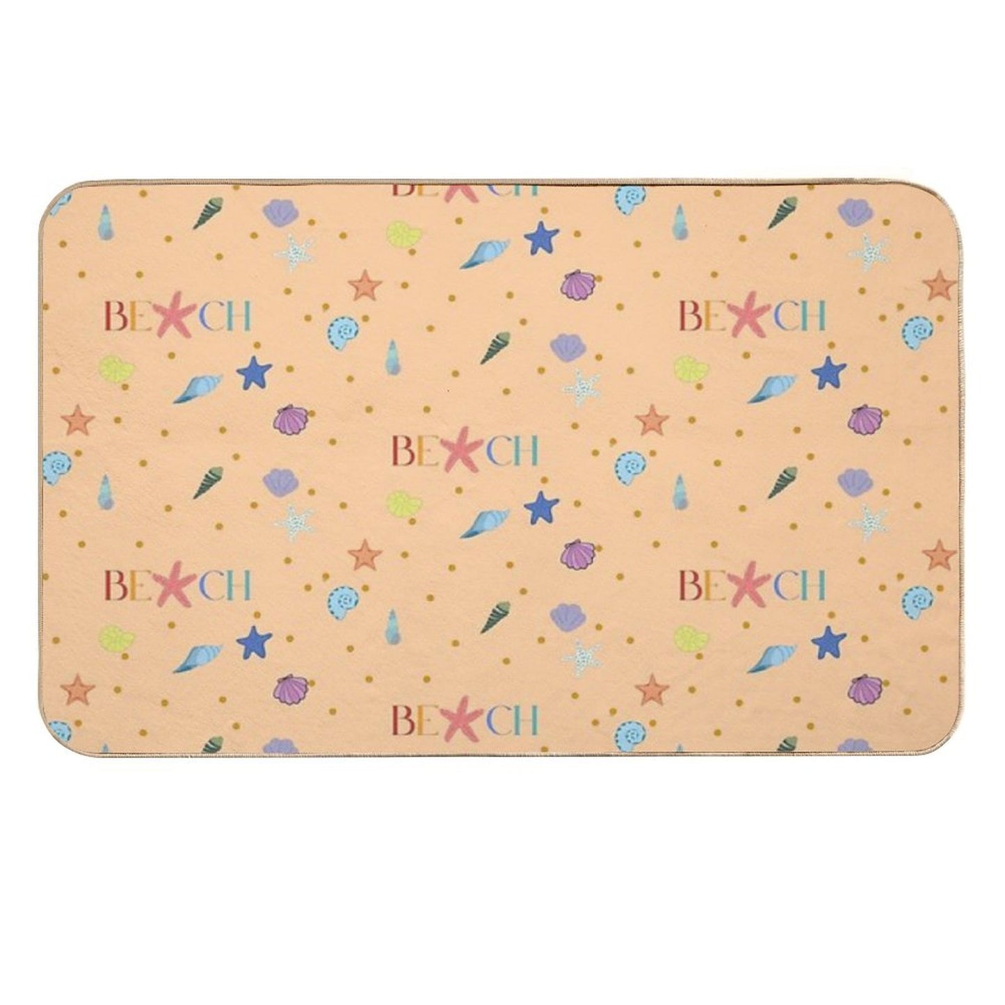 A Day on The Beach Easy Maintenance Bath Mat