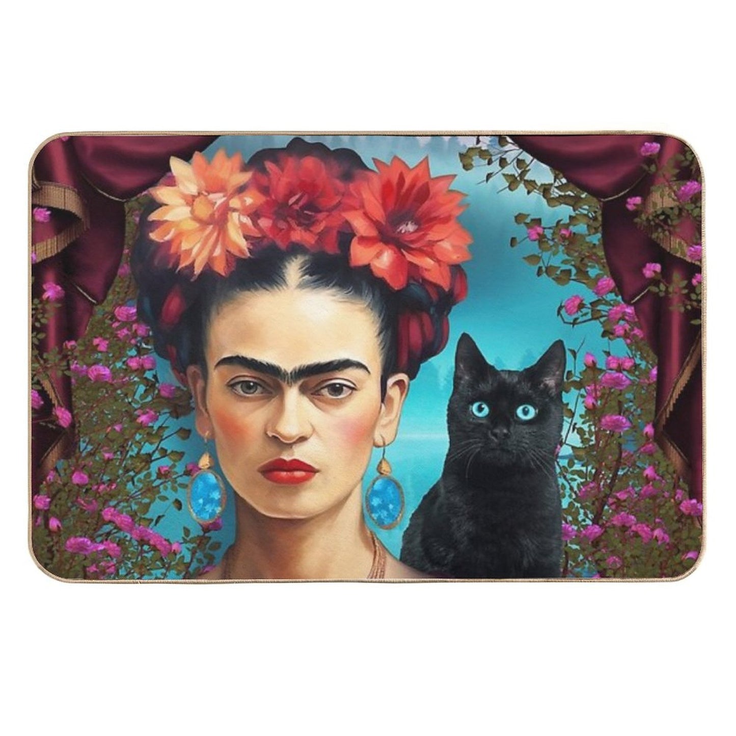 Frida Kahlo 2 Pet-Safe Bath Mat