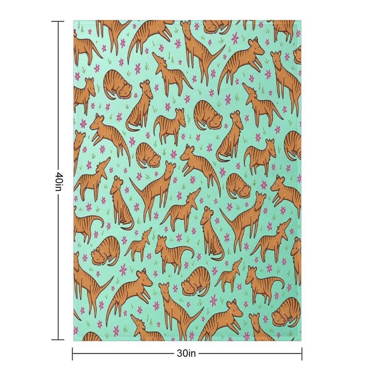 Thylacine Pattern Multi-functional Throw Blanket
