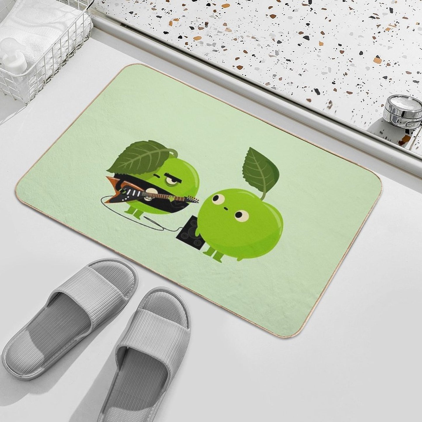 Bad Apple Stain-Proof Bath Mat