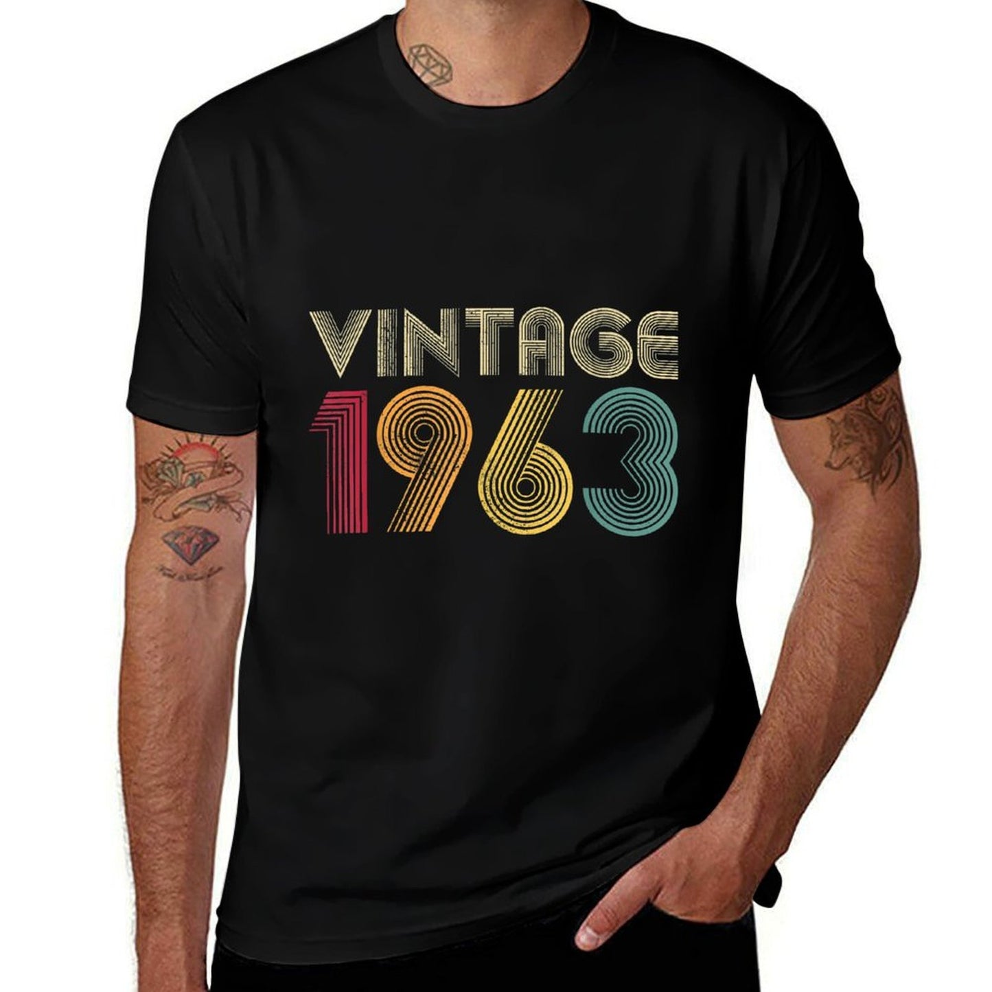 Vintage 1963 60th Birthday Gift Retro 60 Years Old Lightweight T-Shirt