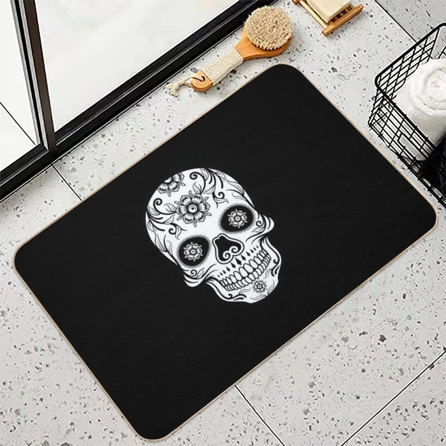 Mexican Skull Head High-Traffic Bath Mat