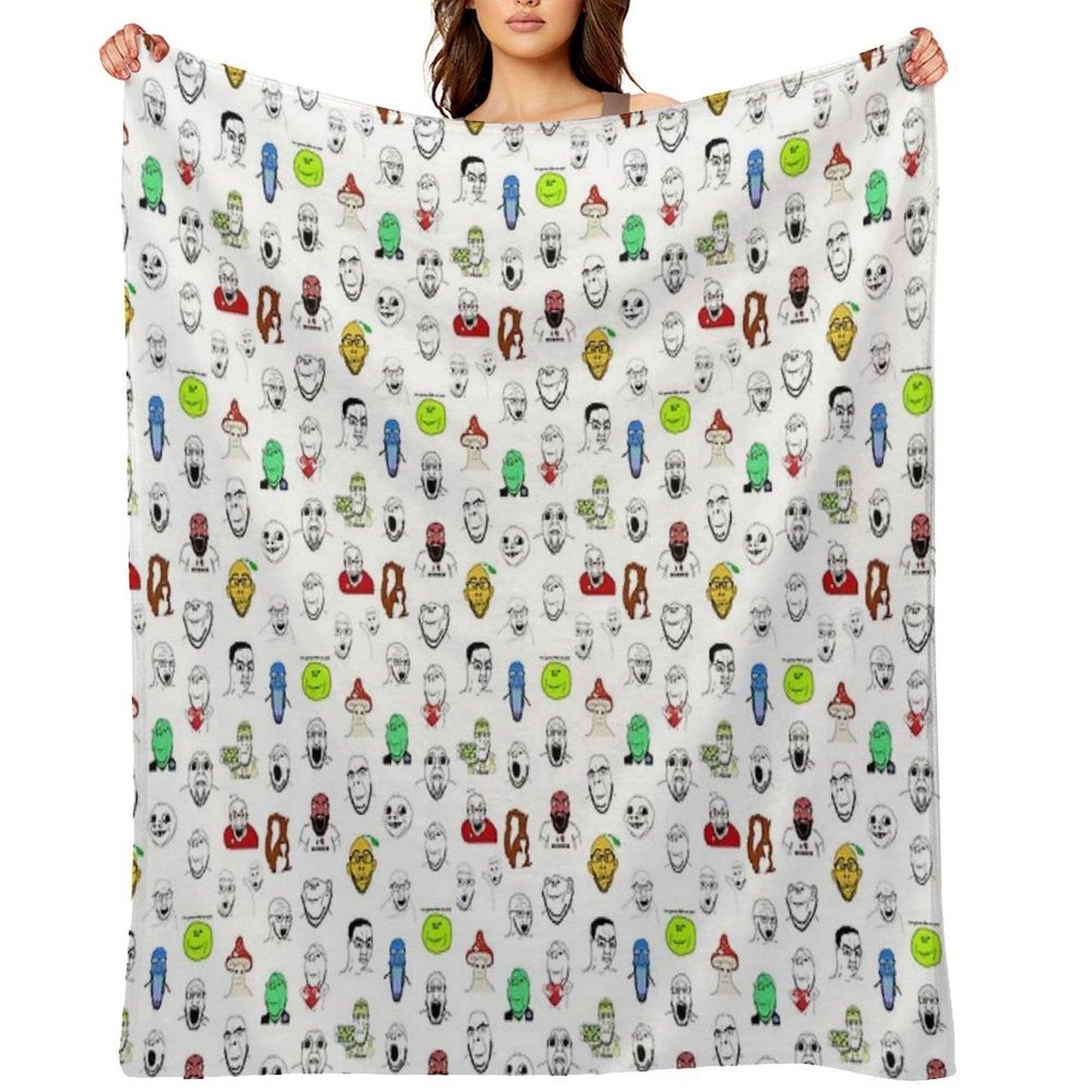 Soyjak Collage Anti-pilling Throw Blanket