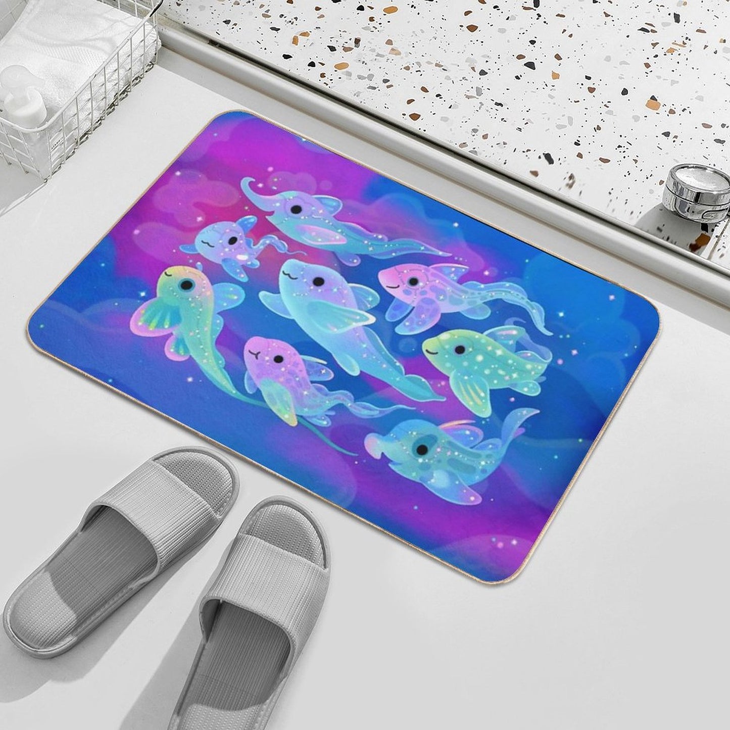 Chimaera (Ghost Sharks) Dirt-Trapping Bath Mat