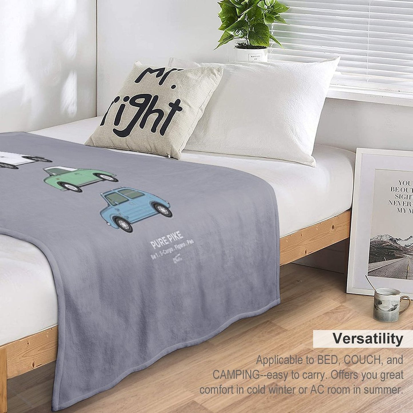 Pike Factory Classic Car Collection Compact Throw Blanket