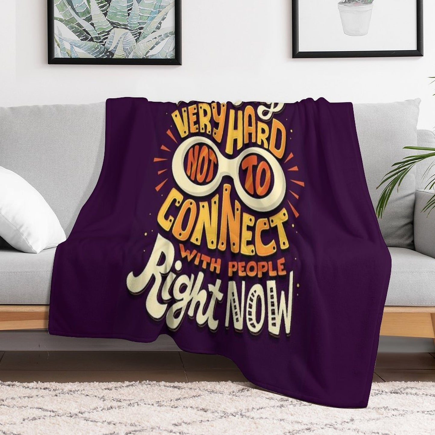 Not to Connect with People Compact Throw Blanket