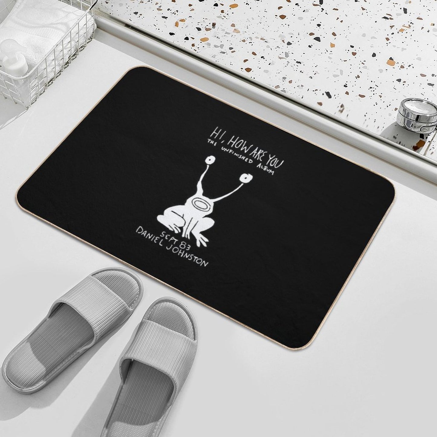 Hi How Are You Daniel Johnston Durable Bath Mat