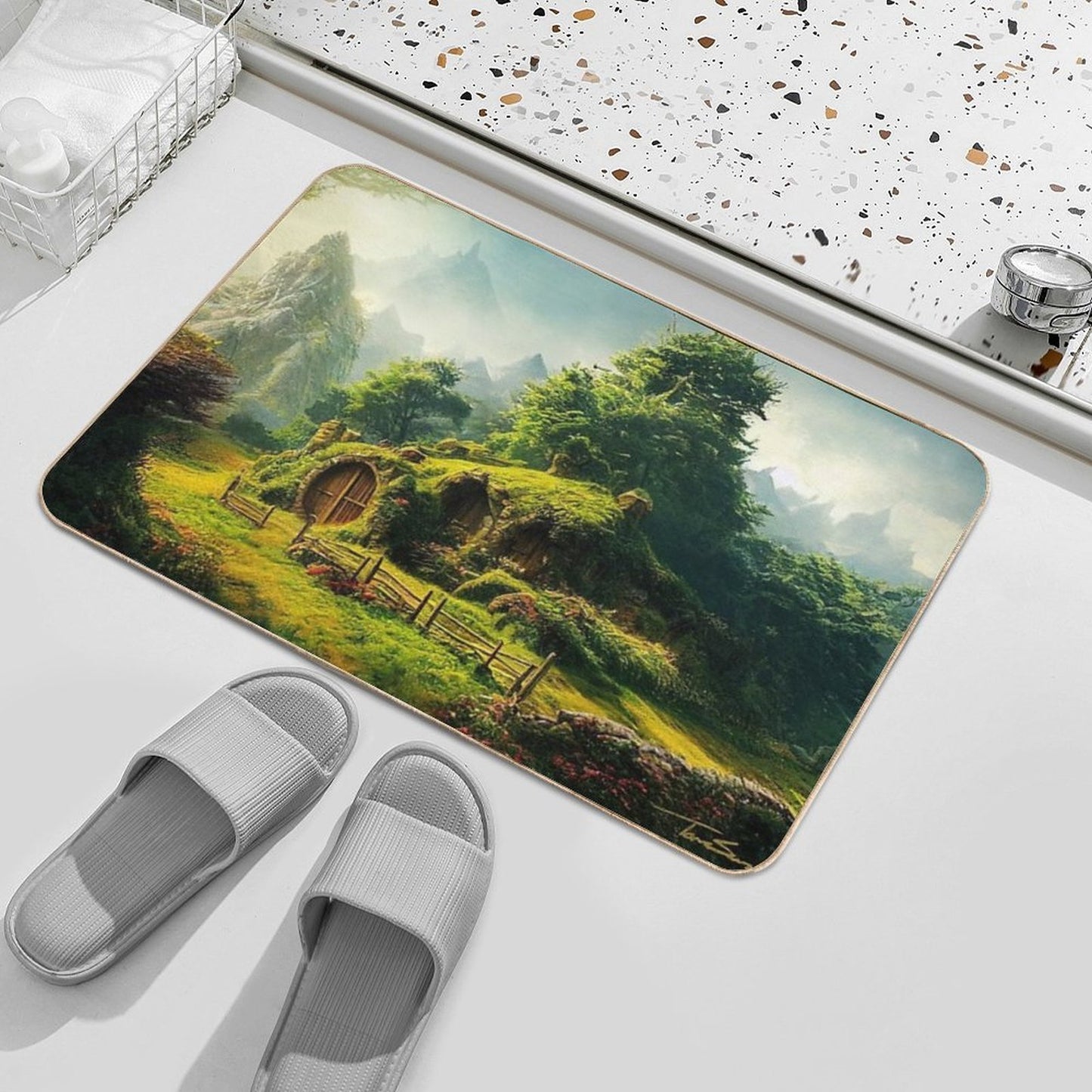 Good Morning Shire Dirt-Trapping Bath Mat