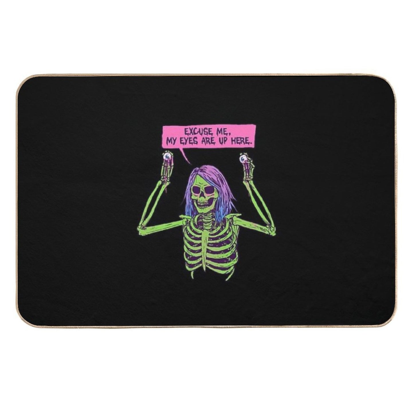My Eyes Are Up Here Pet-Safe Bath Mat
