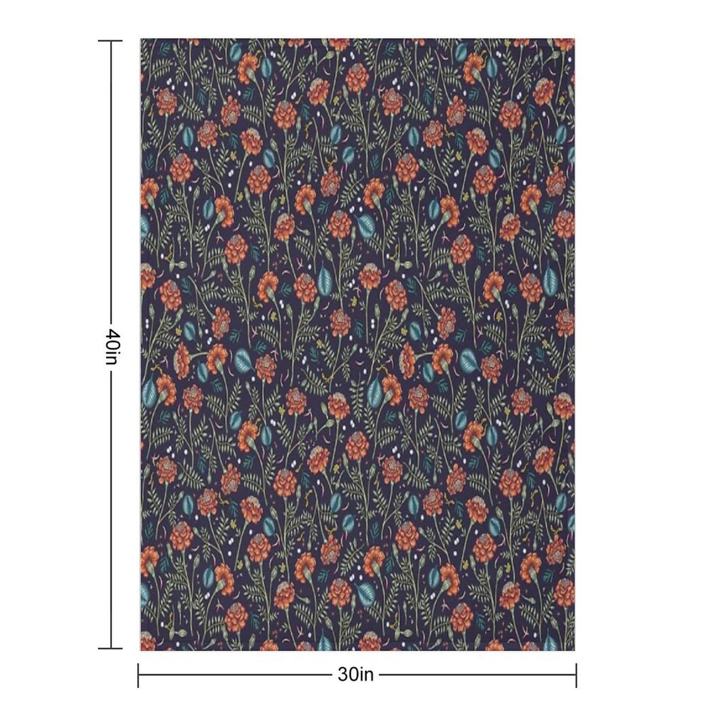 French Marigold Meadow Shrink-resistant Throw Blanket
