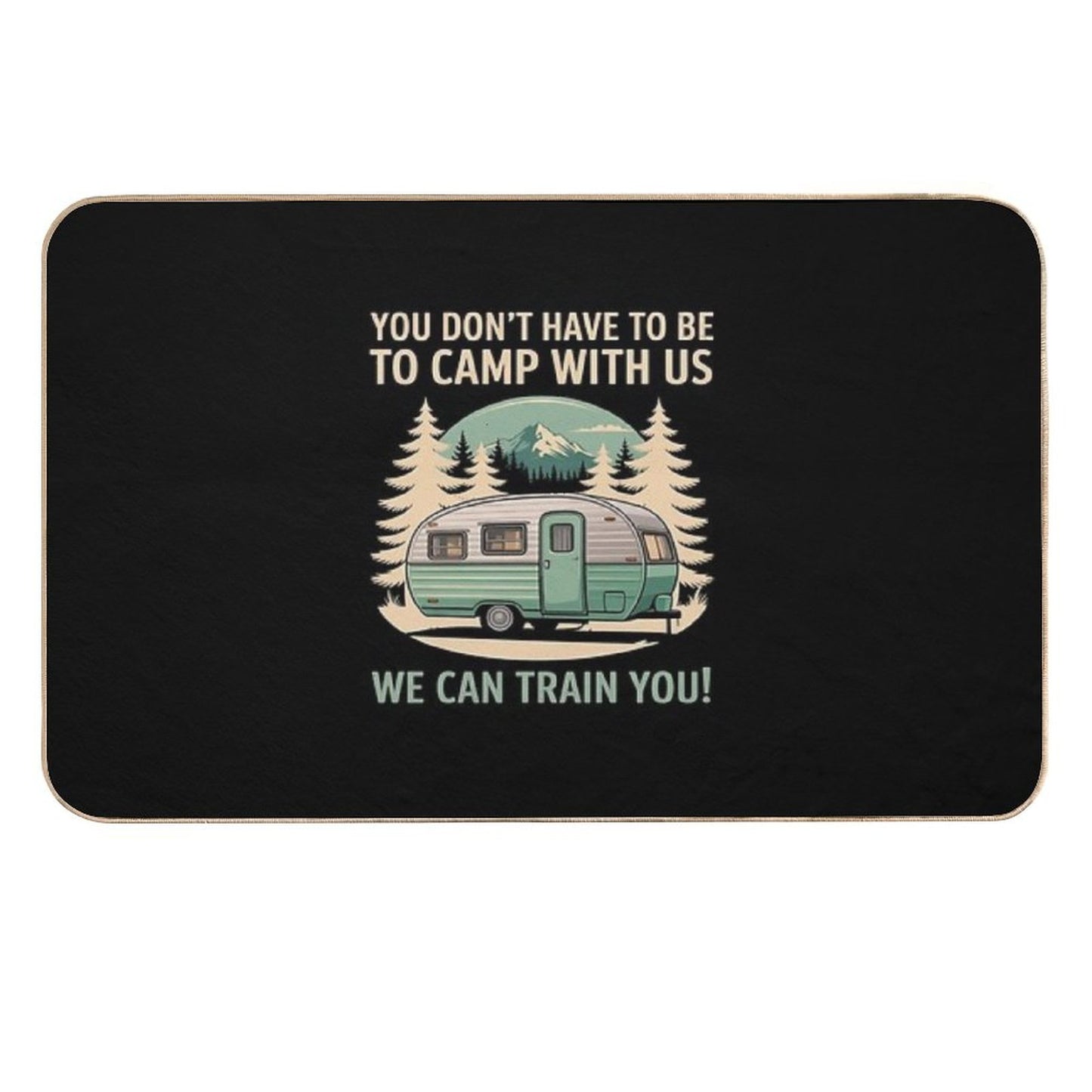 Crazy Camp With Us Funny Camping Rapid-Drying Bath Mat