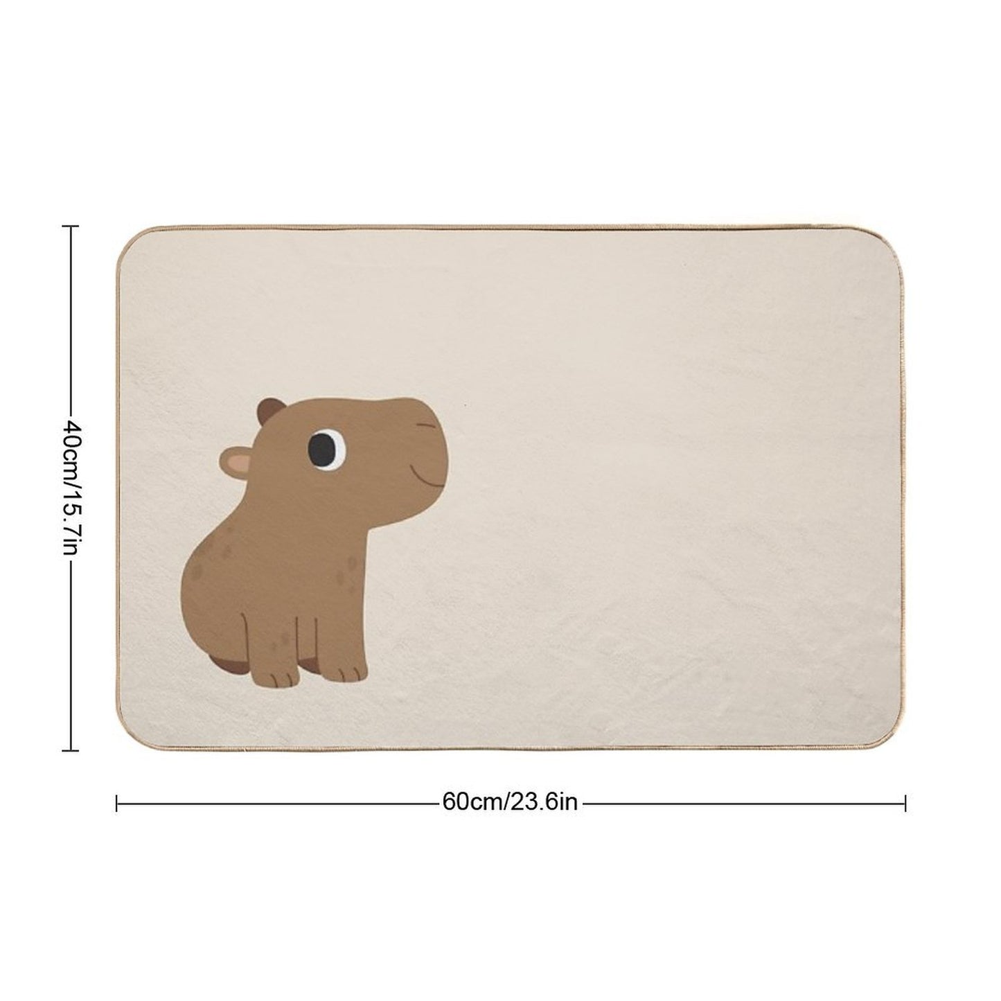 Cute Capybara Long-Lasting Bath Mat