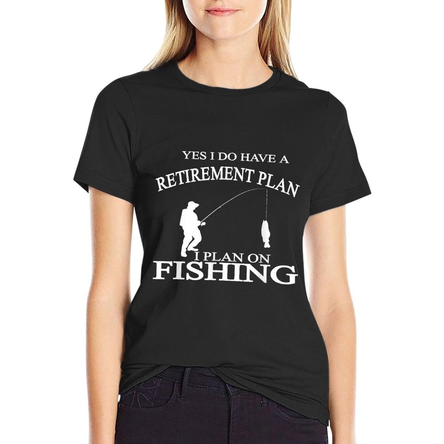 Retirement Funny Fishing Tshirt Retired Fisherman Ribbed Collar T-Shirt