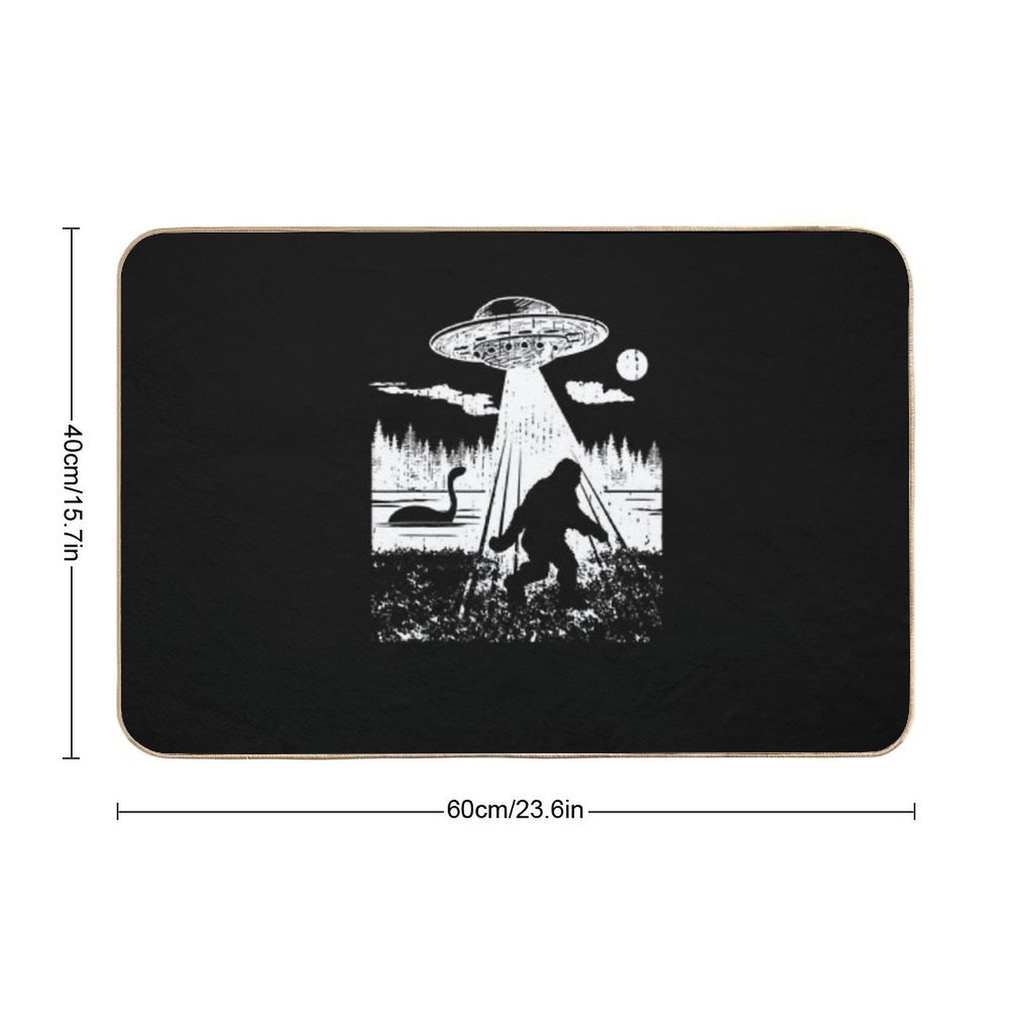 Trend Bigfoot Ufo Abduction Sasquatch Aliens Cryptozoology Pet-Safe Bath Mat